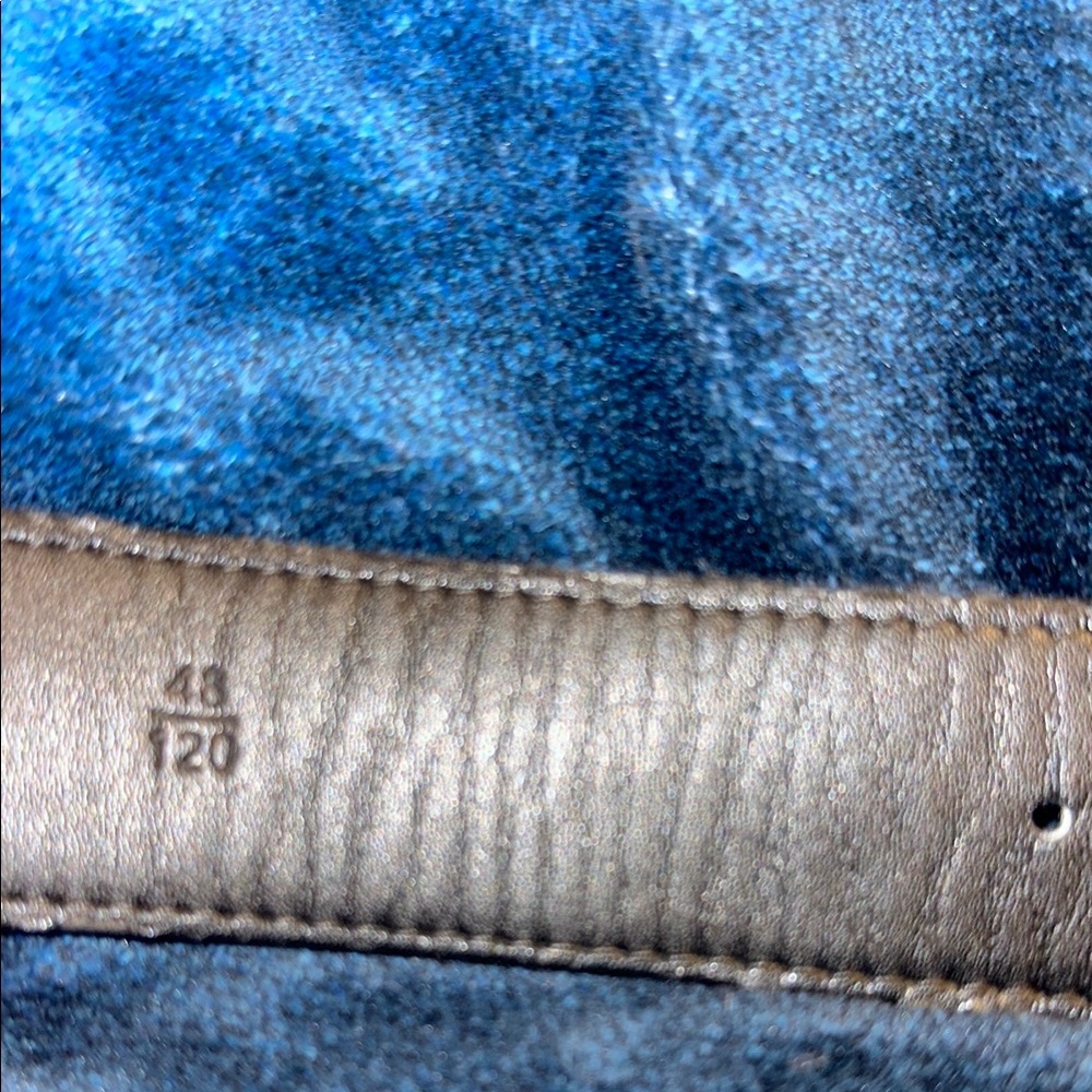 Dior Blue Monogram Belt with Silver Logo - Picture 3 of 5
